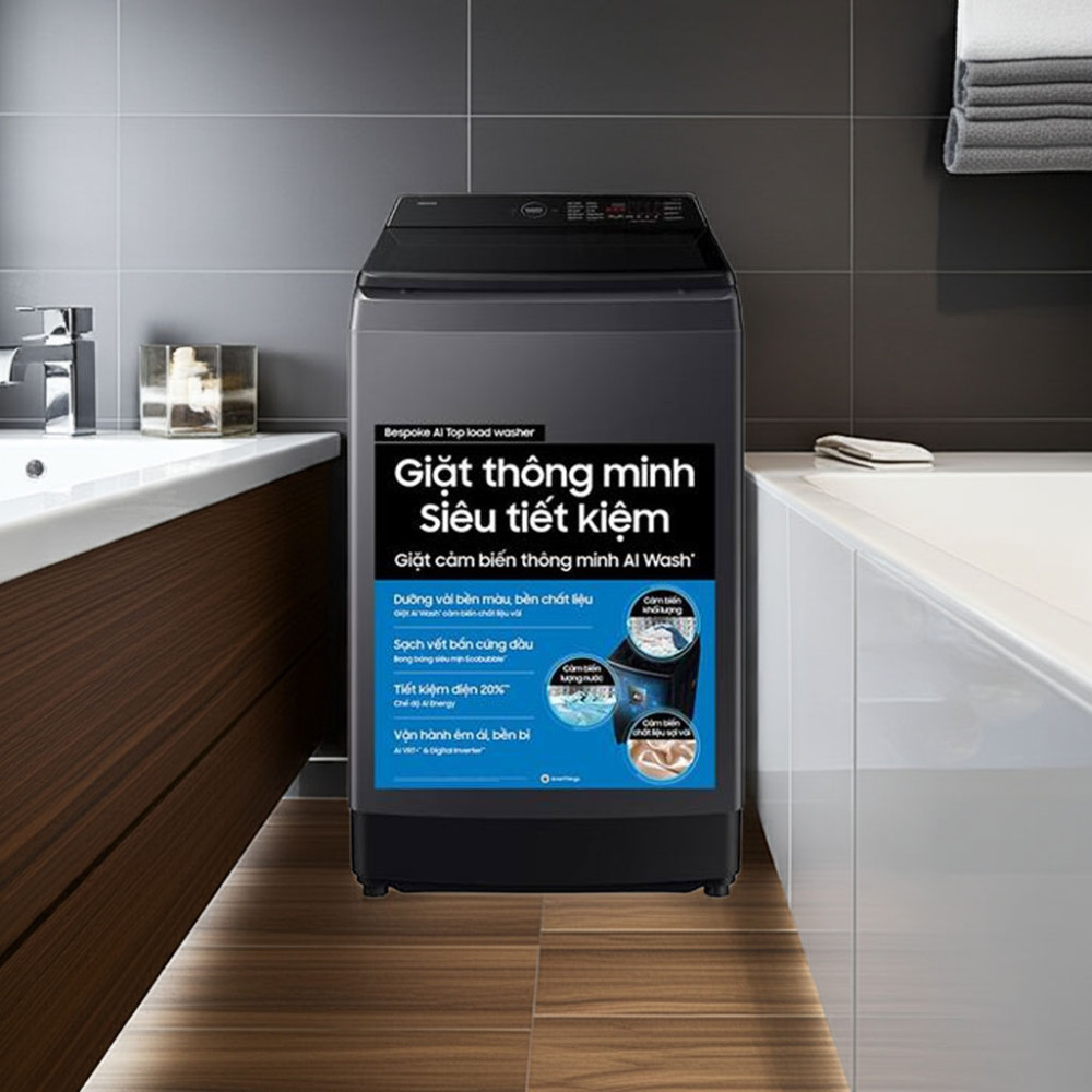 Máy giặt Samsung Inverter 15 kg WA80F15S5CSV - Hàng chính hãng