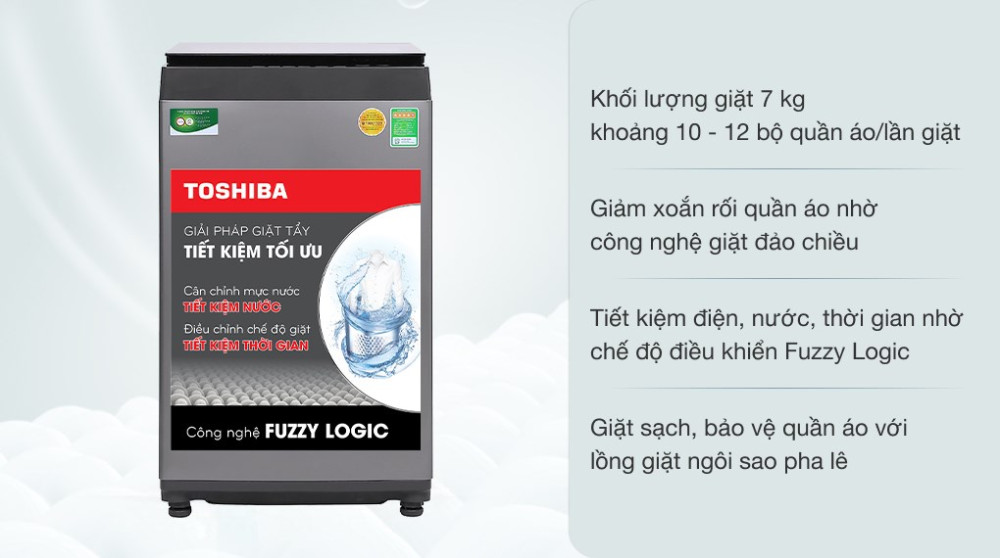 Máy giặt Toshiba 7 Kg AW-L805AV (SG) - Hàng chính hãng