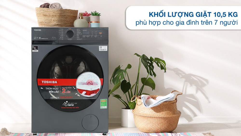 Máy giặt Toshiba Inverter 10.5 kg TW-T23BU115UWV(MG) - Hàng chính hãng