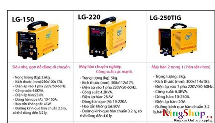 Máy hàn điện tử Legi LG-250TIG - Hàng chính hãng