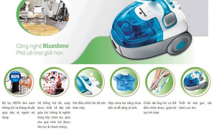 Máy hút bụi Bluestone VCB-8037 - Hàng chính hãng