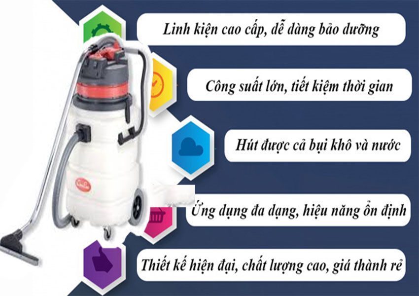 Máy hút bụi công nghiệp thùng nhựa Chao Bao CB90-2 - Hàng chính hãng