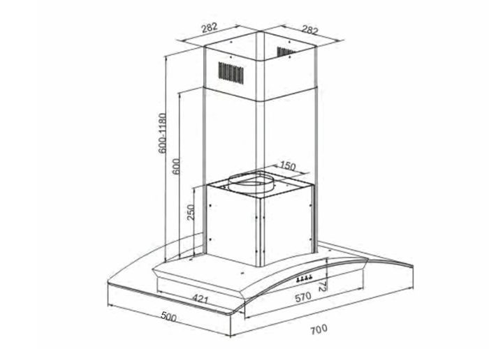 Máy hút khói khử mùi Arber AB-700E GOLD - Hàng chính hãng