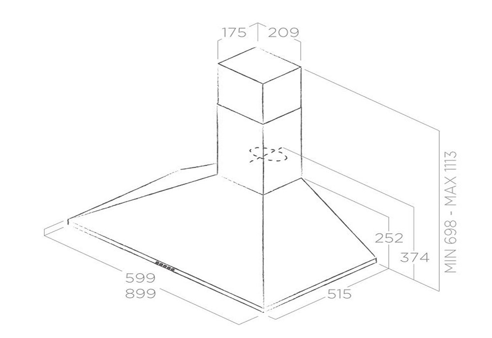 Máy hút mùi áp tường Elica TAMAYA PB WH/A/90 - Hàng chính hãng