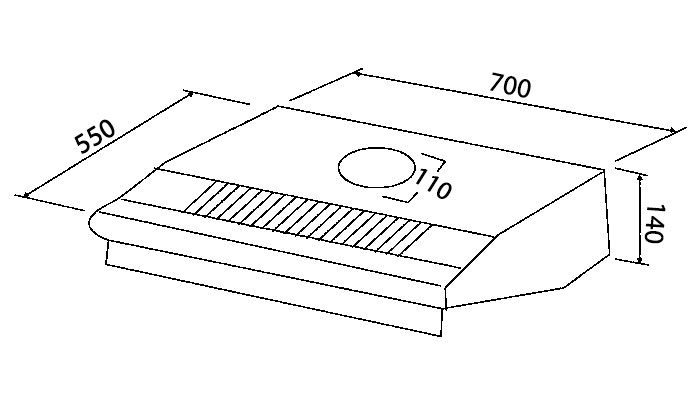 Máy hút mùi Kaff KF-8730B - Hàng chính hãng