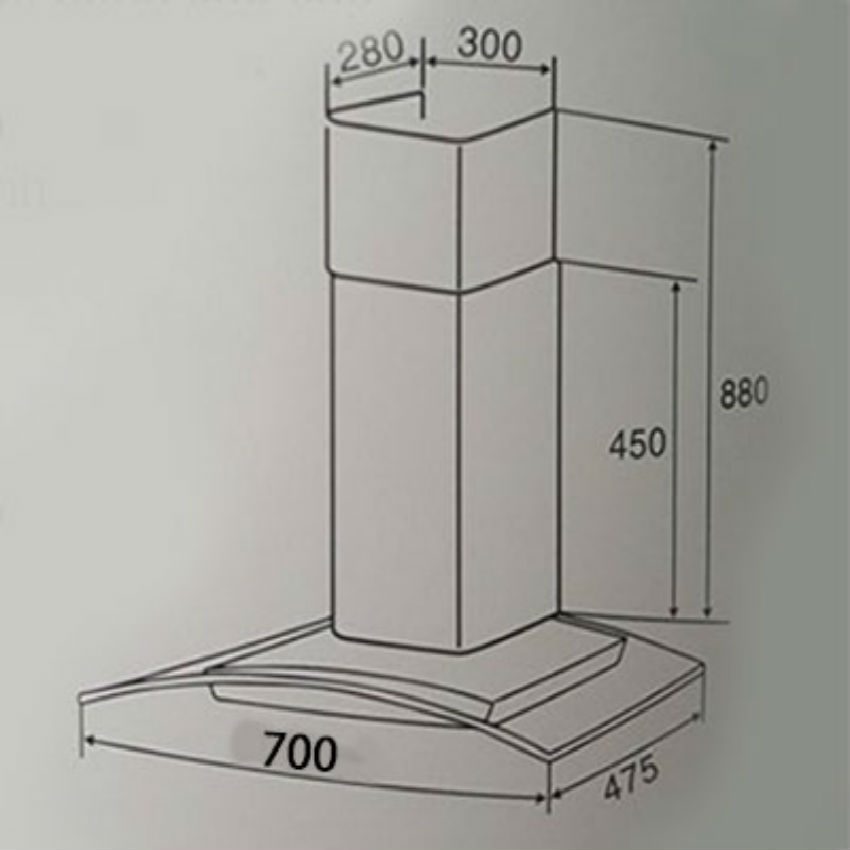Máy hút mùi Kaff KF-GB702 - Hàng chính hãng