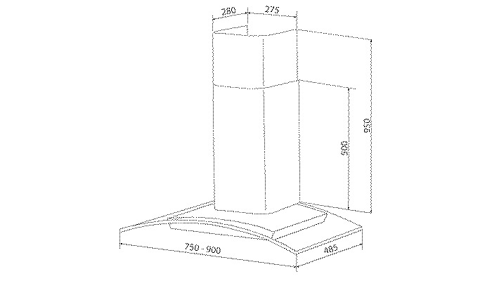 Máy hút mùi Malloca MC 9081-750 NEW - Hàng chính hãng