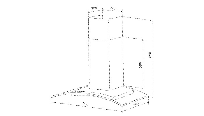 Máy hút khói khử mùi Malloca MC 9094