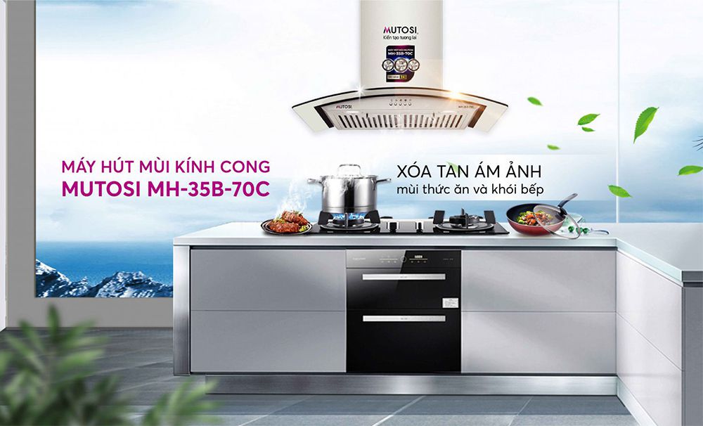 Máy hút mùi tum kính Mutosi MH-35B-70C - Hàng chính hãng