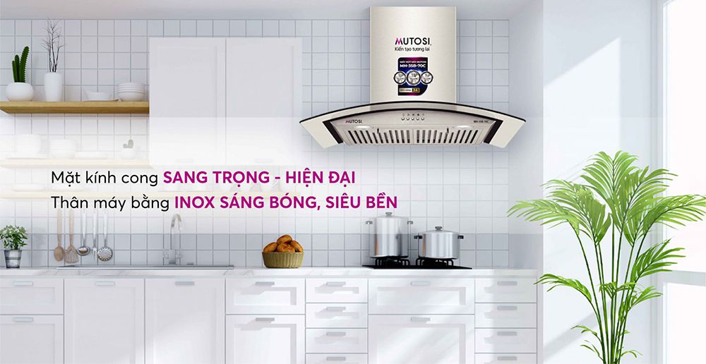 Máy hút mùi tum kính Mutosi MH-35B-70C - Hàng chính hãng