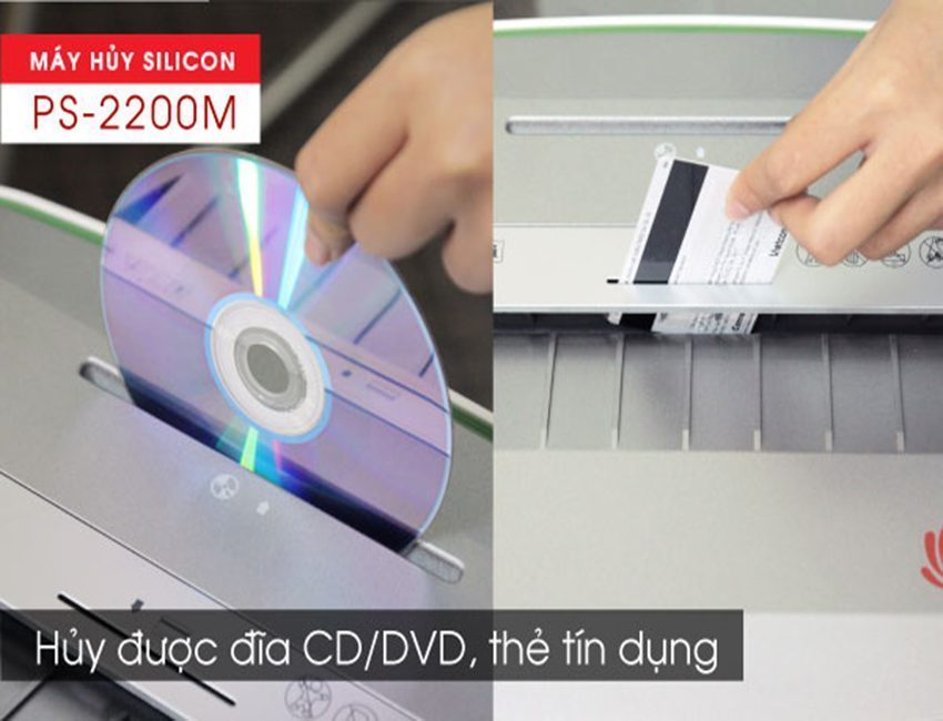 Máy hủy tài liệu PS-2200M hủy được thẻ ATM