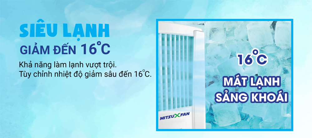 Máy làm mát hơi nước MitsuXfan WAC-200W - Hàng chính hãng