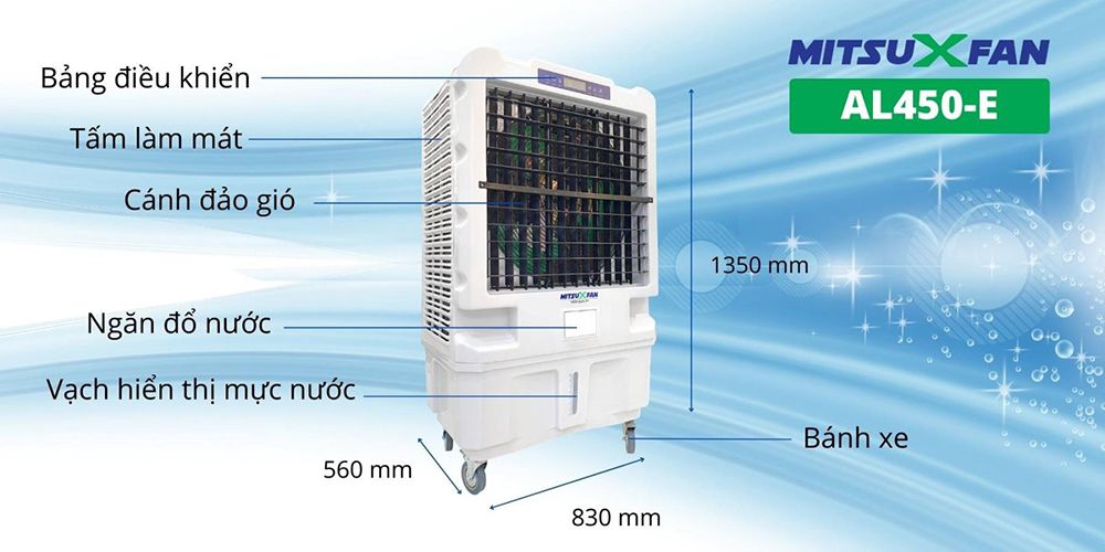 Quạt hơi nước MitsuXFan AL450-E - Hàng chính hãng