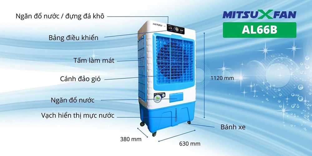 Quạt hơi nước MitsuXFan AL66-B - Hàng chính hãng