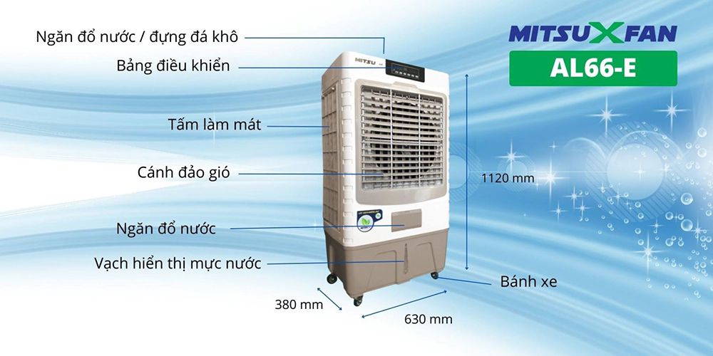 Quạt hơi nước MitsuXFan AL66-E 4