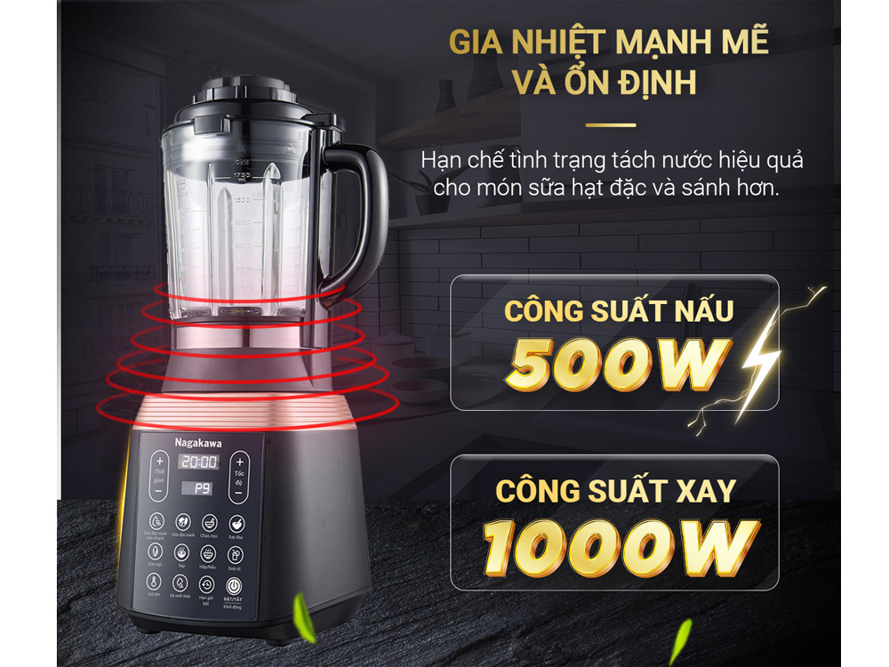 Máy làm sữa hạt đa năng Nagakawa NAG0815 - Hàng chính hãng