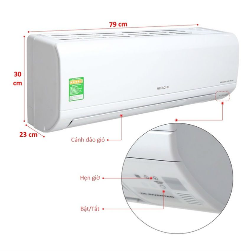 Máy lạnh Hitachi RAS-X10CGV - Hàng chính hãng