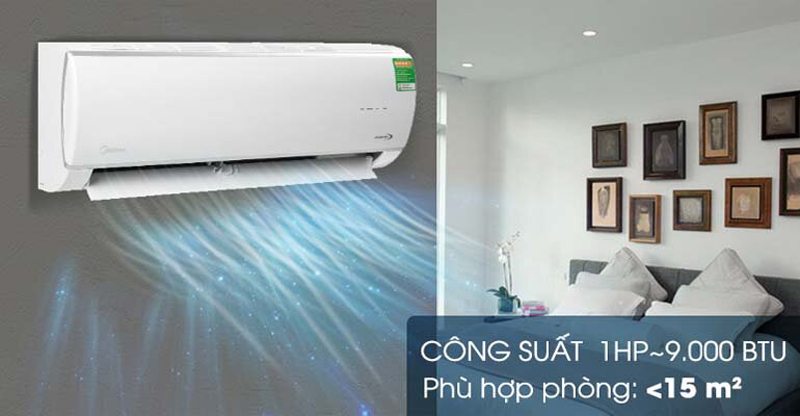 Công suất làm lạnh 1 HP phù hợp cho diện tích dưới 15 m2