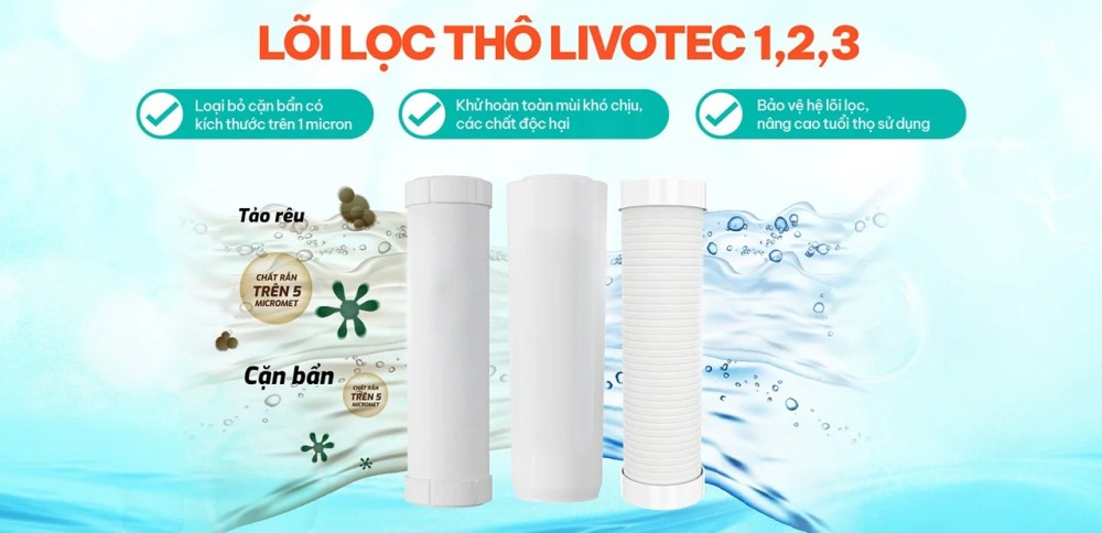 Máy lọc nước RO Karofi Livotec 609 - Hàng chính hãng