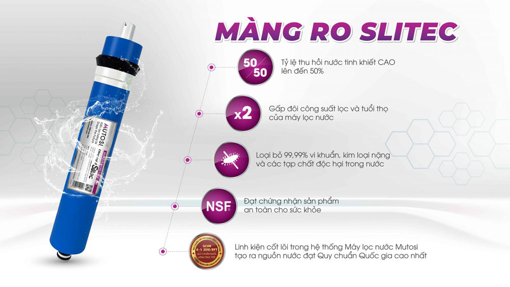 Máy lọc nước 8 lõi Mutosi MP-282M - Hàng chính hãng