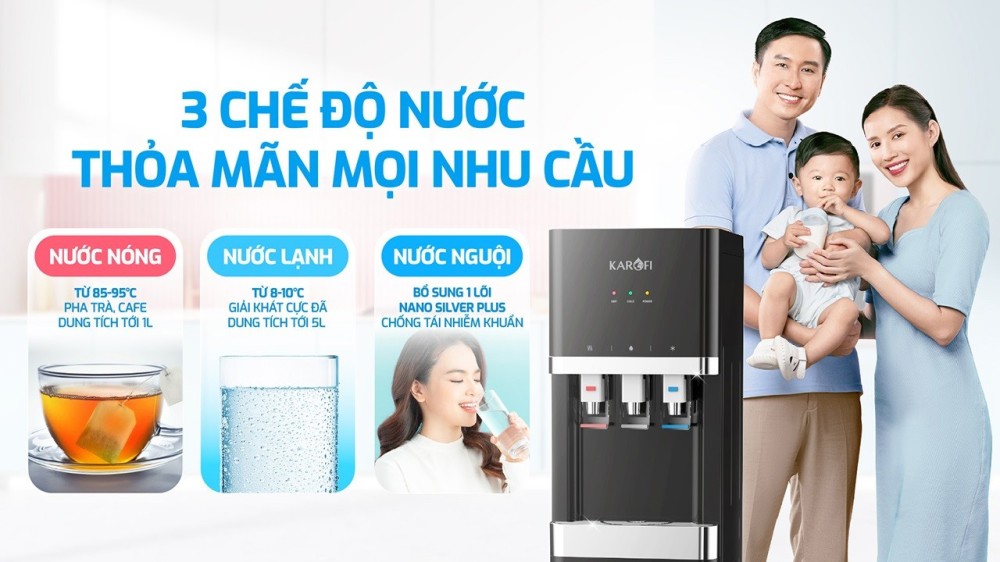 Máy lọc nước Karofi HCV208B - Hàng chính hãng
