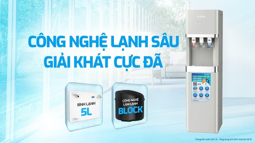 Máy lọc nước Karofi HCV208G - Hàng chính hãng