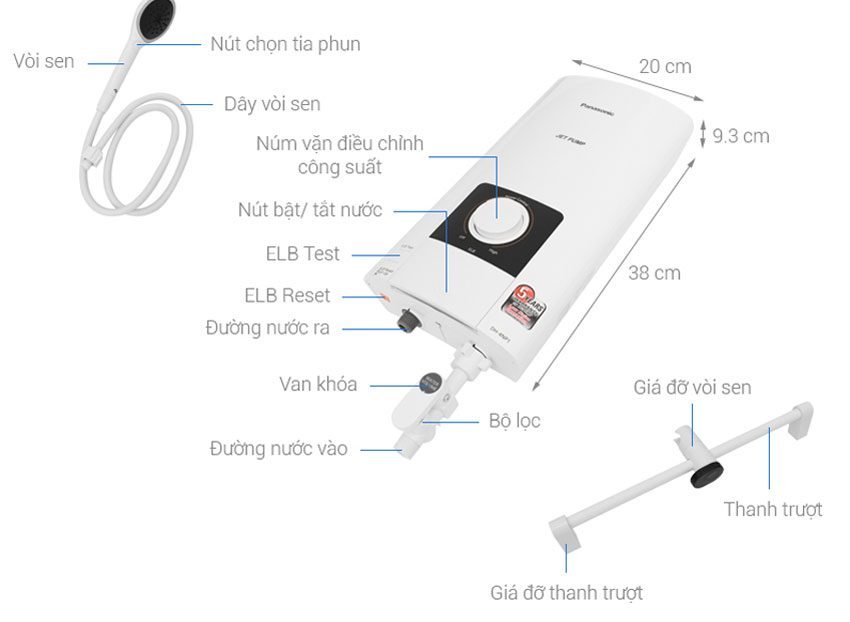 Máy nước nóng Panasonic DDH-4NP1VW 