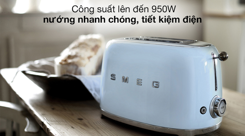Máy nướng bánh mì Smeg TSF01PBEU - Hàng chính hãng