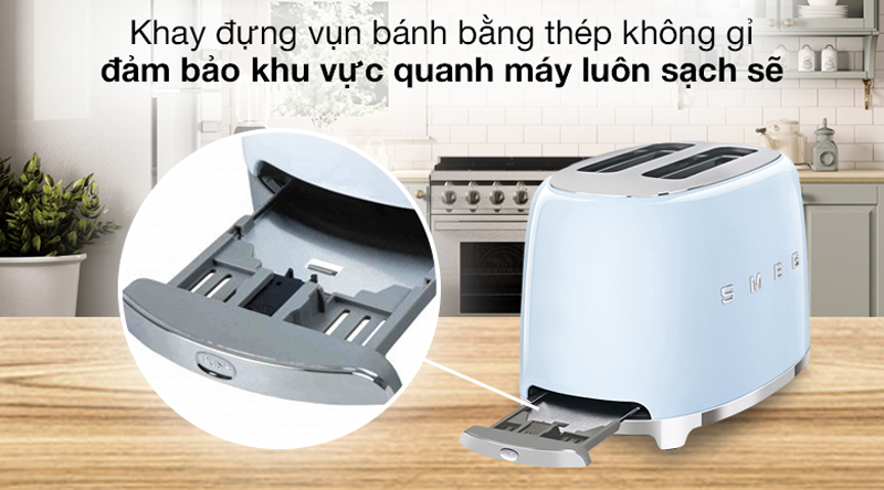 Máy nướng bánh mì Smeg TSF01PBEU - Hàng chính hãng