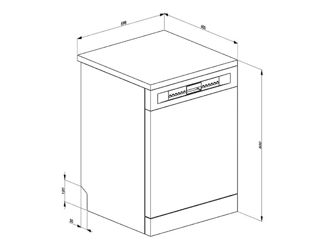 Máy rửa chén SMEG LV612SVE 536.24.473 - Hàng chính hãng