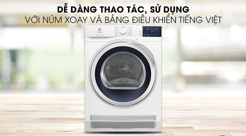 Máy sấy bơm nhiệt Electrolux EDH804H5WB - Hàng chính hãng