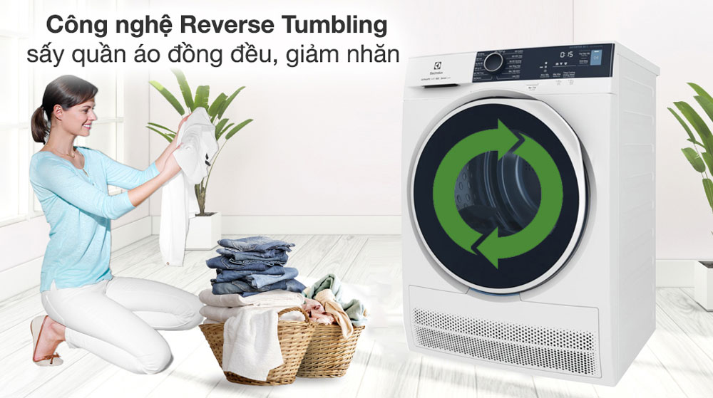 Máy sấy ngưng tụ Electrolux 8 kg EDC804P5WB - Hàng chính hãng