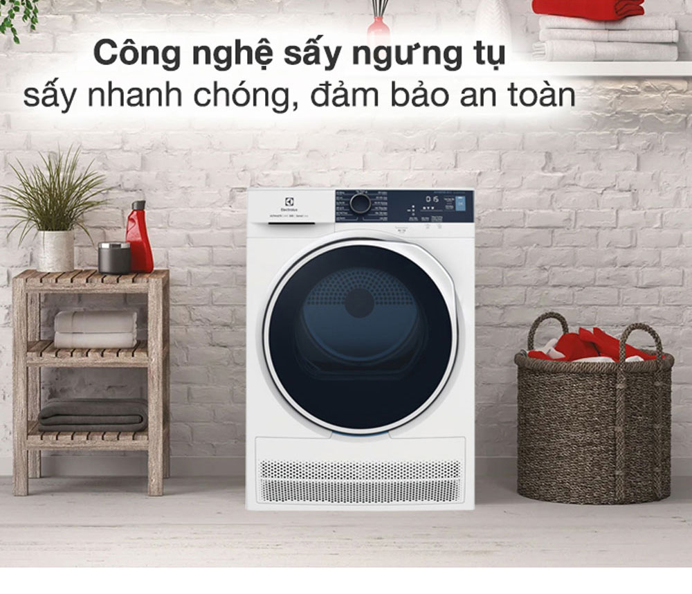 Máy sấy ngưng tụ Electrolux 8 kg EDC804P5WB - Hàng chính hãng