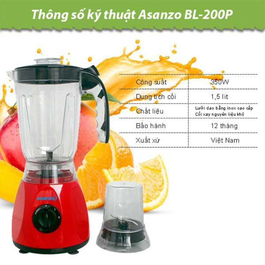 Máy xay sinh tố Asanzo BL-200P