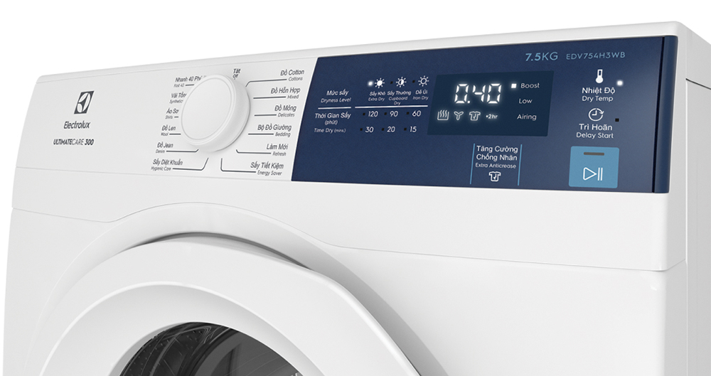 Máy sấy thông hơi Electrolux 7.5 kg EDV754H3WB - Hàng chính hãng