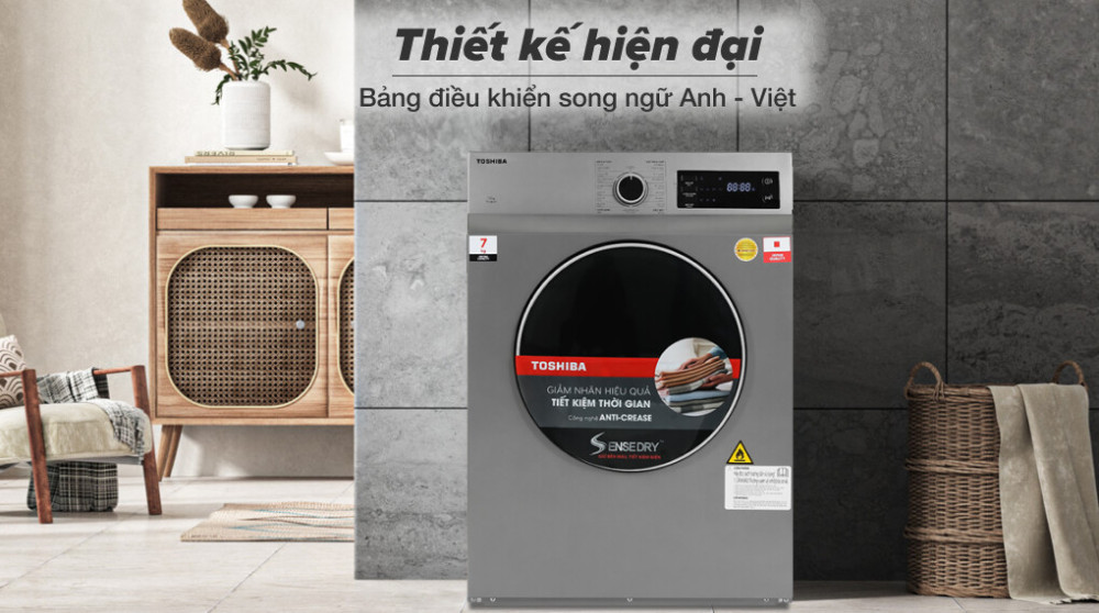 Máy sấy thông hơi Toshiba 7Kg TD-H80SEV(SK) - Hàng chính hãng
