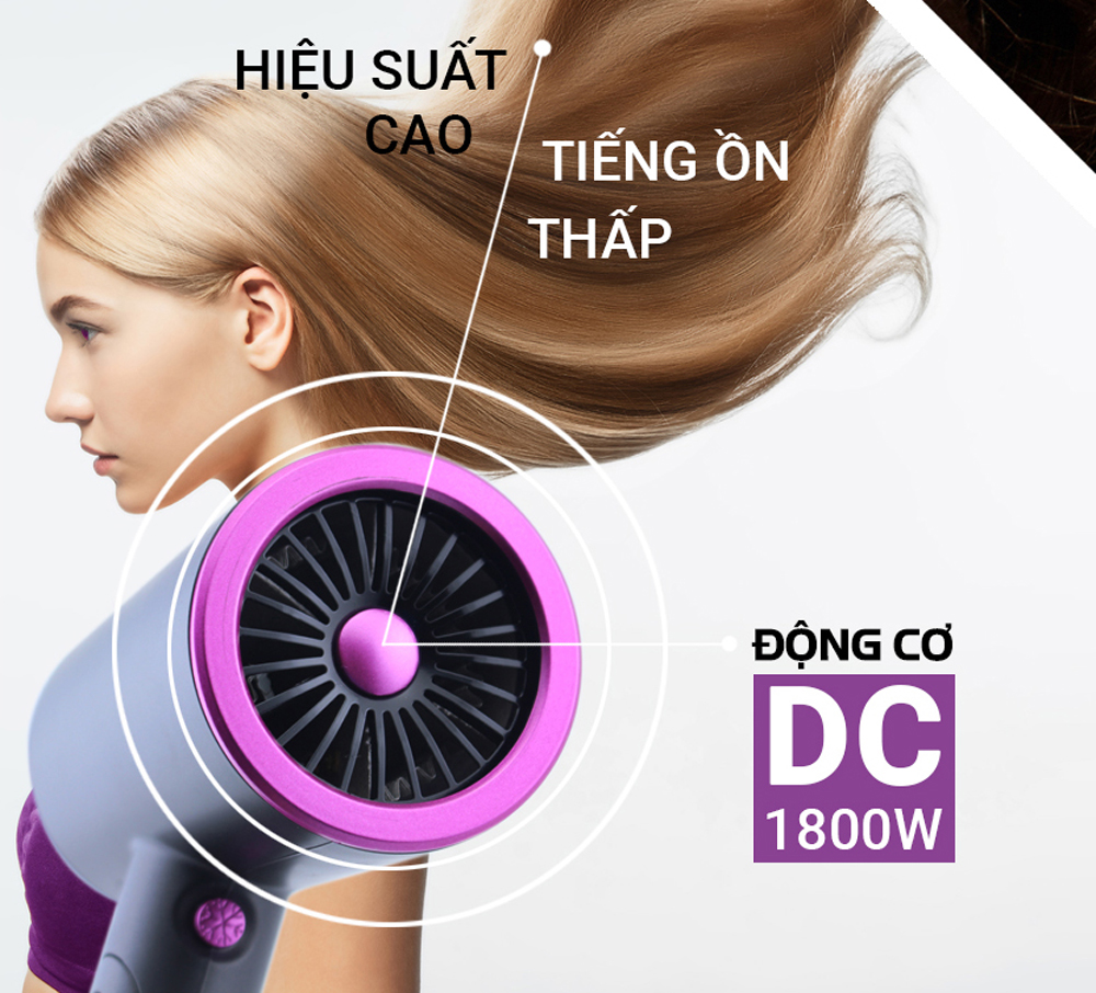 Máy sấy tóc Kalpen HDK-3601 (1800W) - Hàng chính hãng