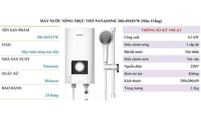 Panasonic DH-4NS3VW màu trắng