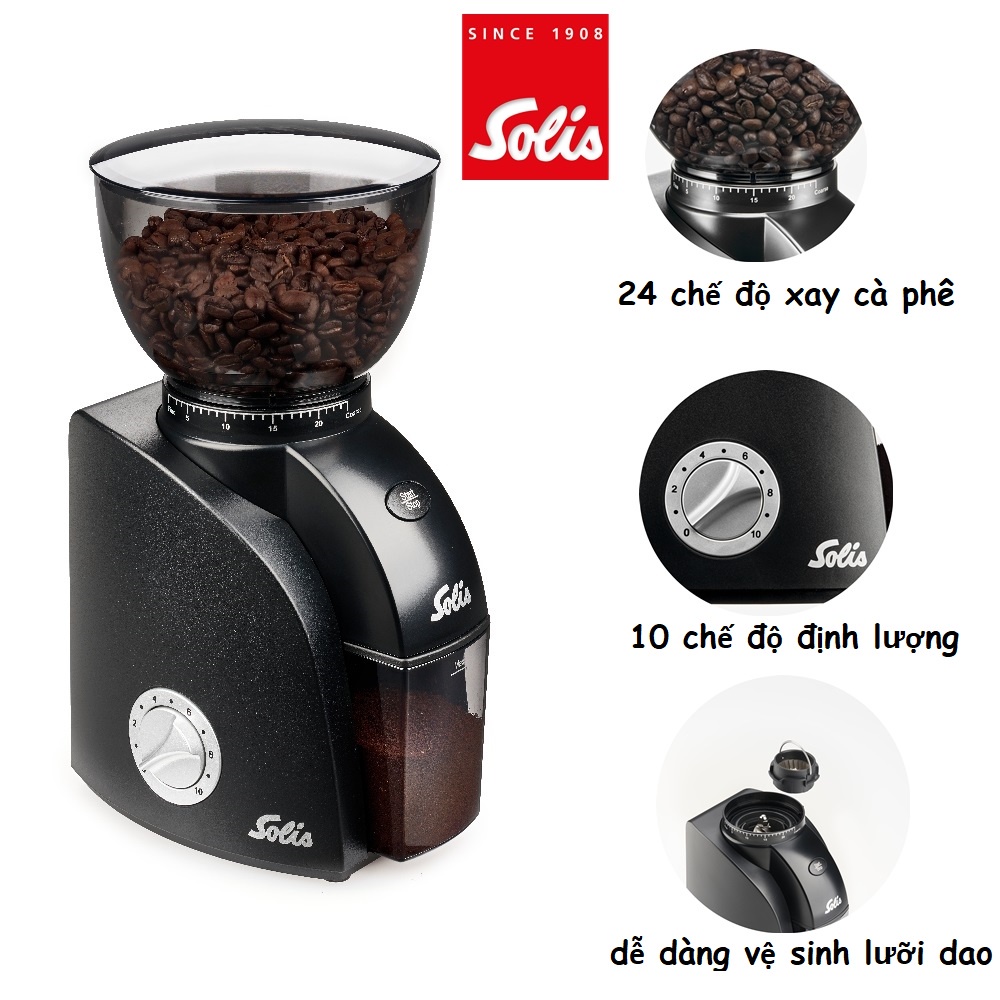 Máy xay cà phê Solis SCALA ZERO STATIC - Hàng chính hãng