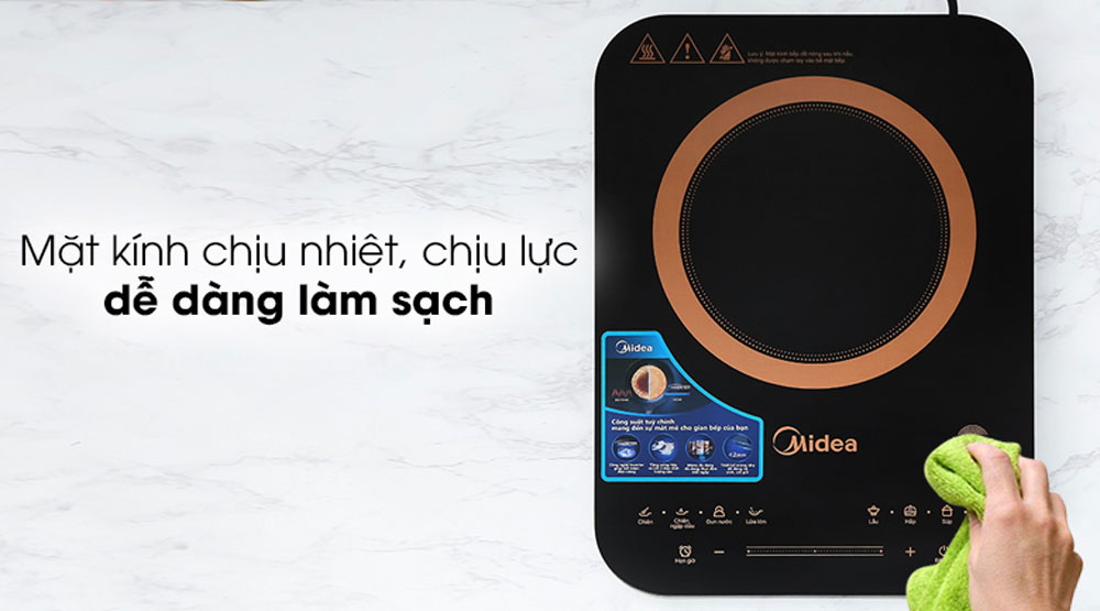 Bếp từ 1 vùng nấu Midea MI-T2121DA - Hàng chính hãng