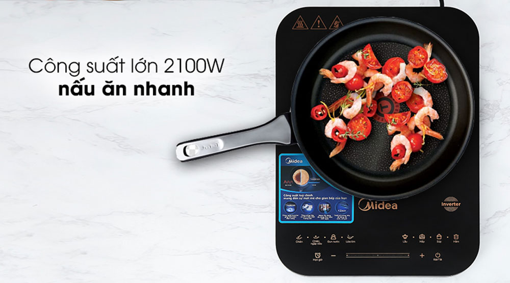 Bếp từ 1 vùng nấu Midea MI-T2121DA - Hàng chính hãng