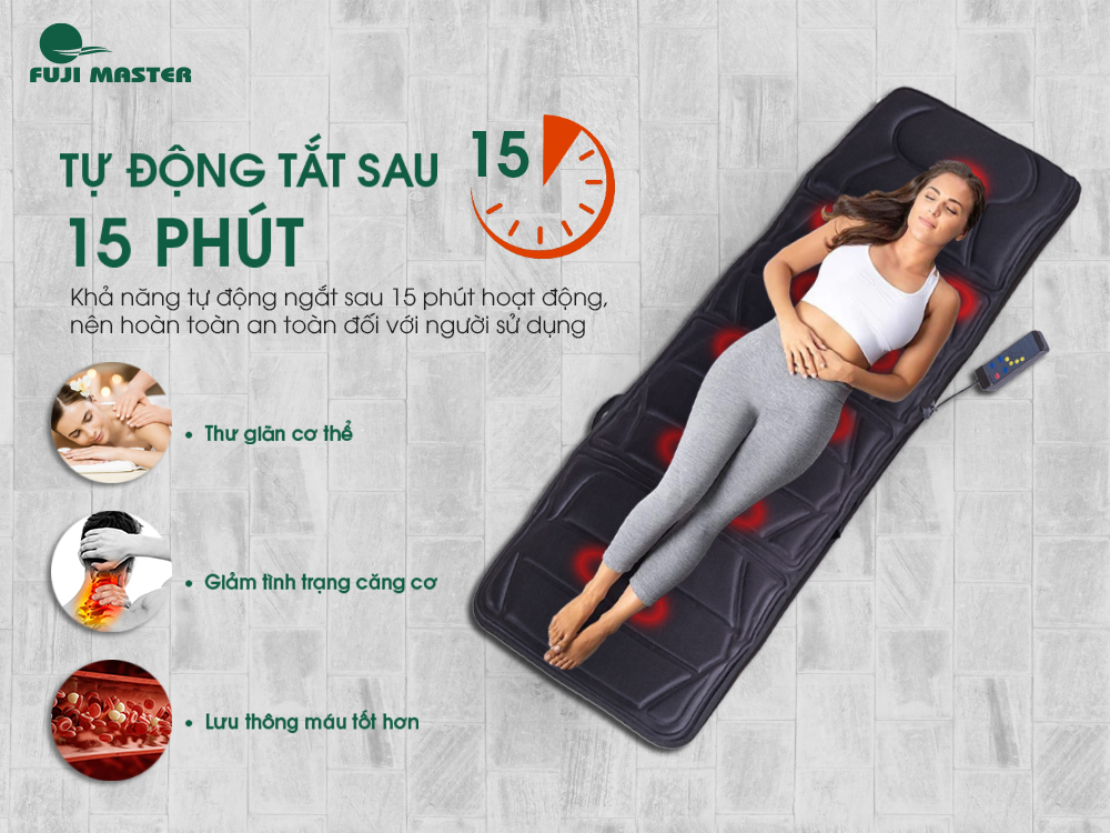 Nệm massage toàn thân FujiMaster FJM-2622 - Hàng chính hãng