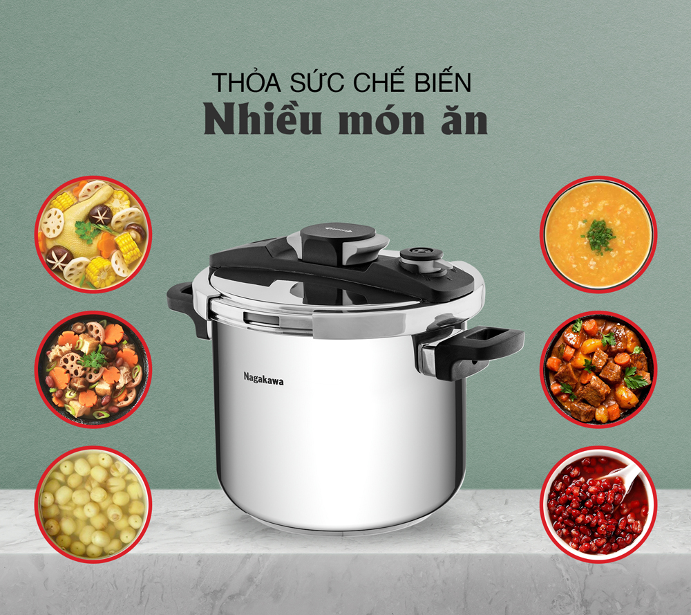 Nồi áp suất cơ đáy từ Nagakawa NAG1472 - Hàng chính hãng