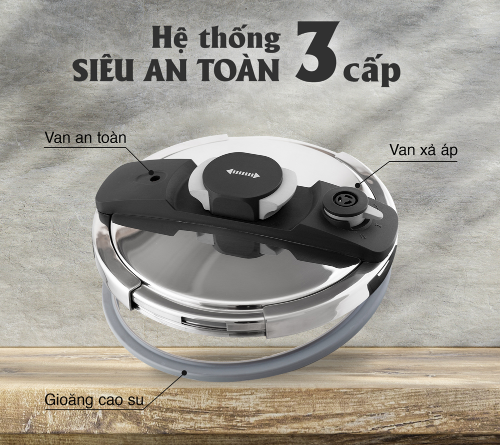 Nồi áp suất cơ đáy từ Nagakawa NAG1472 - Hàng chính hãng