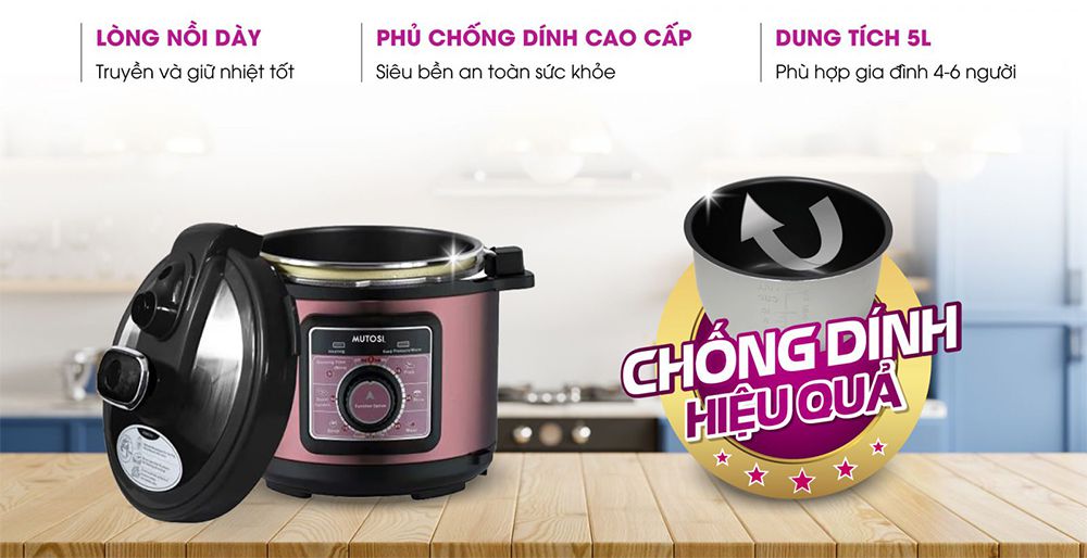 Nồi áp suất điện Mutosi MIP-59 - Hàng chính hãng