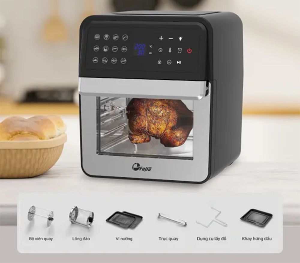 Nồi chiên không dầu 12.0 lít Fujie AF12D - Hàng chính hãng