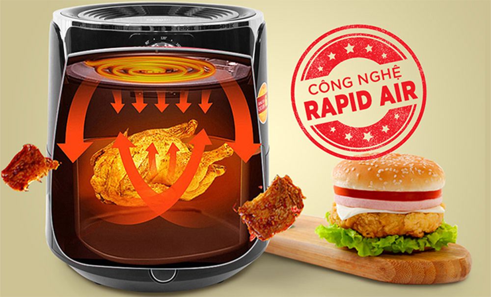 Nồi chiên không dầu 9.2 lít Fujie AF9 - Hàng chính hãng