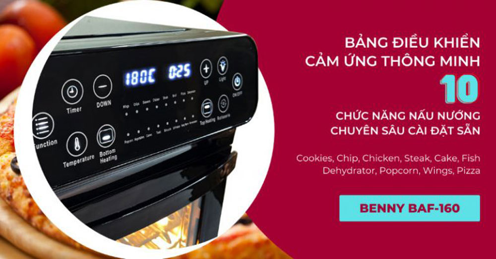 Nồi chiên không dầu Benny BAF-160 - 16 lít - Hàng chính hãng