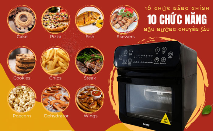 Nồi chiên không dầu Benny BAF-160 - 16 lít - Hàng chính hãng