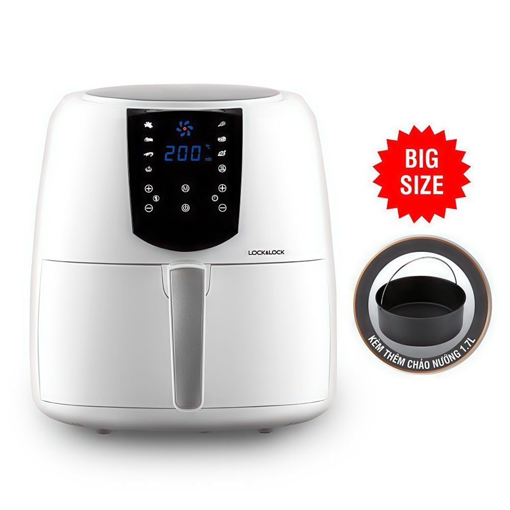 Nồi chiên không dầu Lock&Lock EJF357WHT - Hàng chính hãng